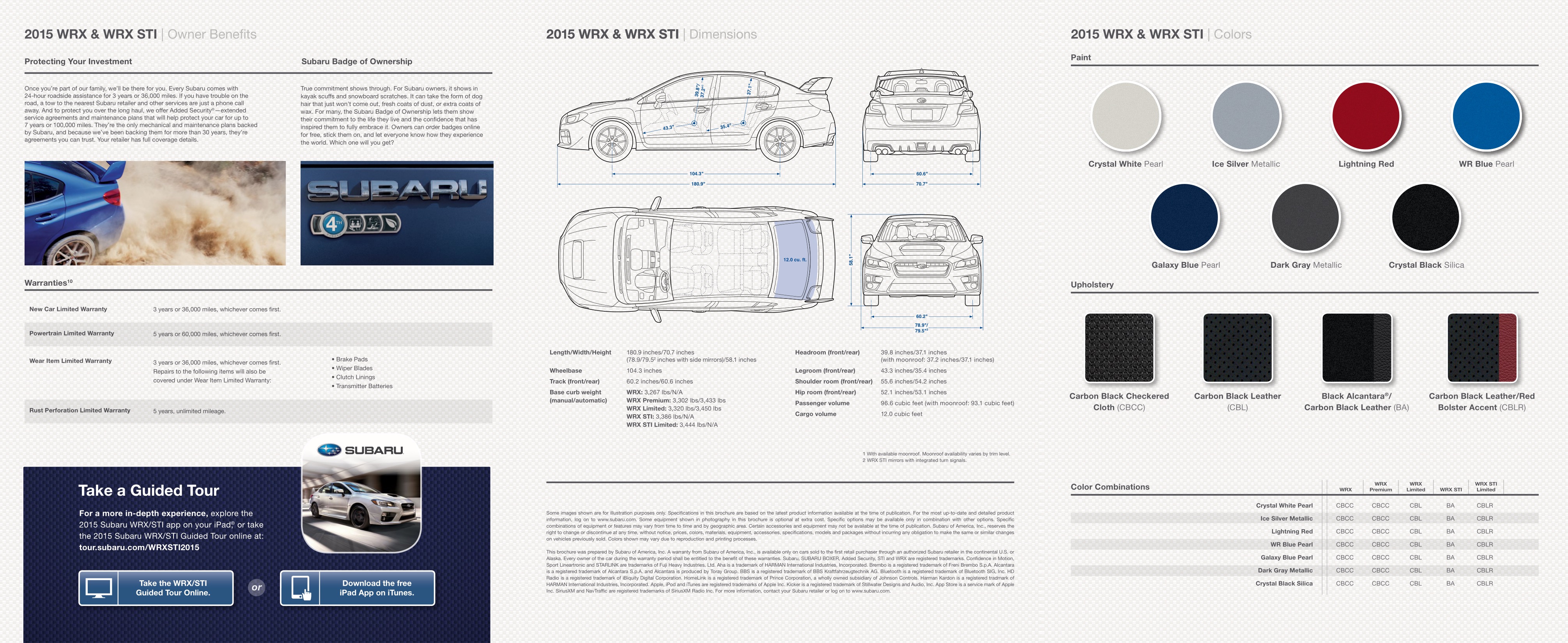 2015 Subaru Impreza WRX Brochure Page 12